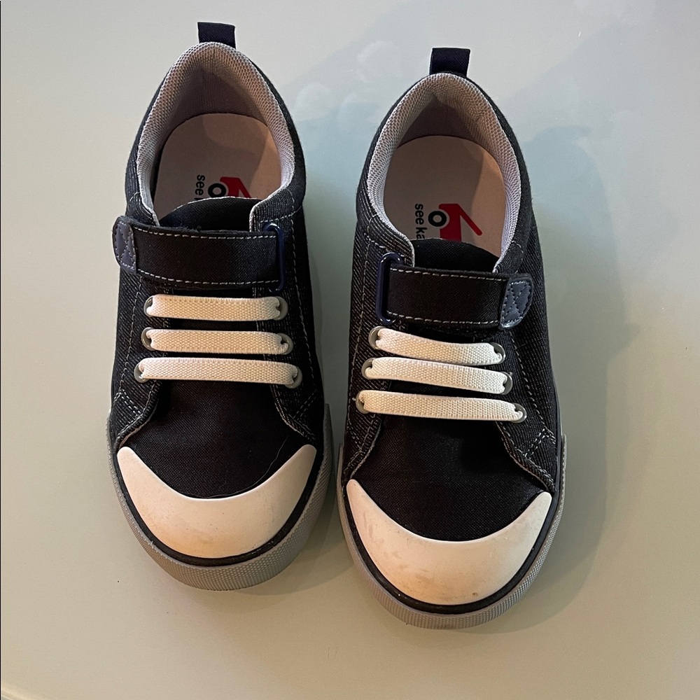 See Kai Run Black and White Kids Sneakers